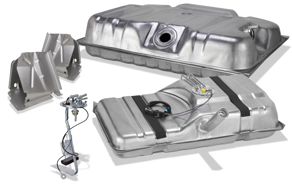 Productos de repuesto para autos clásicos Spectra Premium: tanque de combustible clásico, conjunto del tanque de combustible, unidad emisora clásica y panel para carrocería